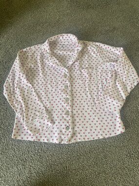Roller Rabbit pink heart pajama top